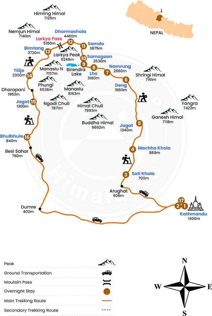 Explore Manaslu Circuit Trek Package | Base Camp Himalayas